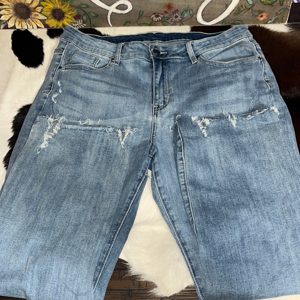 Straight leg jeans